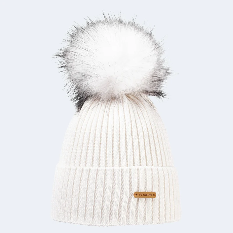 Starling Neil Faux Fur Pom Beanie