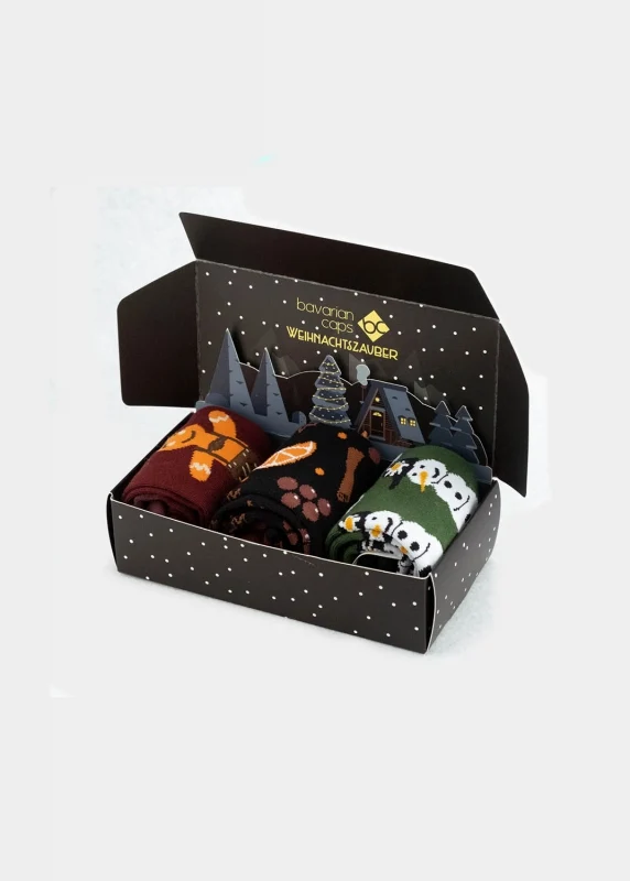 BAVARIAN CAPS Weihnachtszauber Socken Set – Festliche Geschenkidee