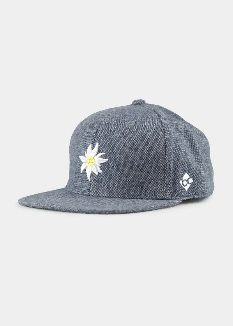 BAVARIAN CAPS Edelweiss Flanell Cap Hellblau