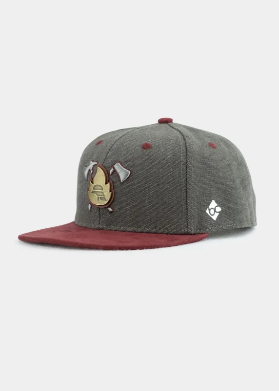 BAVARIAN CAPS Feuerwehr Flat Cap mit Wildleder-Schirm
