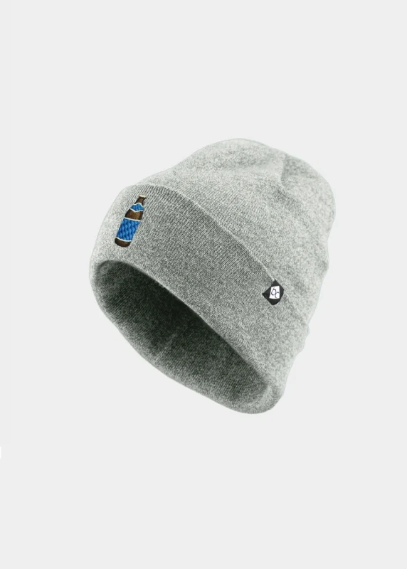 BAVARIAN CAPS Bayerisch Hell Stick Strickmütze Hellgrau