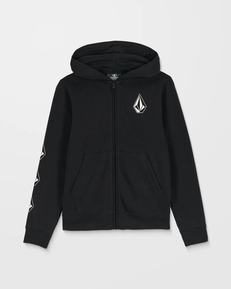 Iconic Stone Gid Zip Up Hoodie - Black - (KINDER)