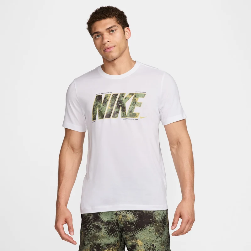 NIKE M NK DF TEE CAMO Herren T-Shirt Weiß