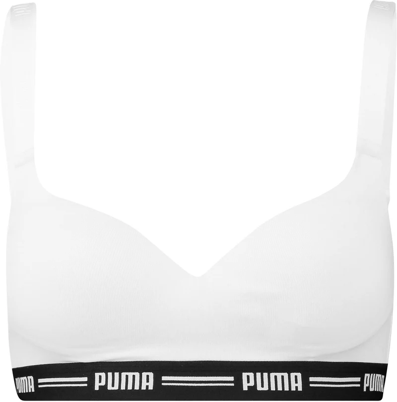 PUMA Damen-BH Iconic Sport-BH Weiß Atmungsaktiv & Komfort