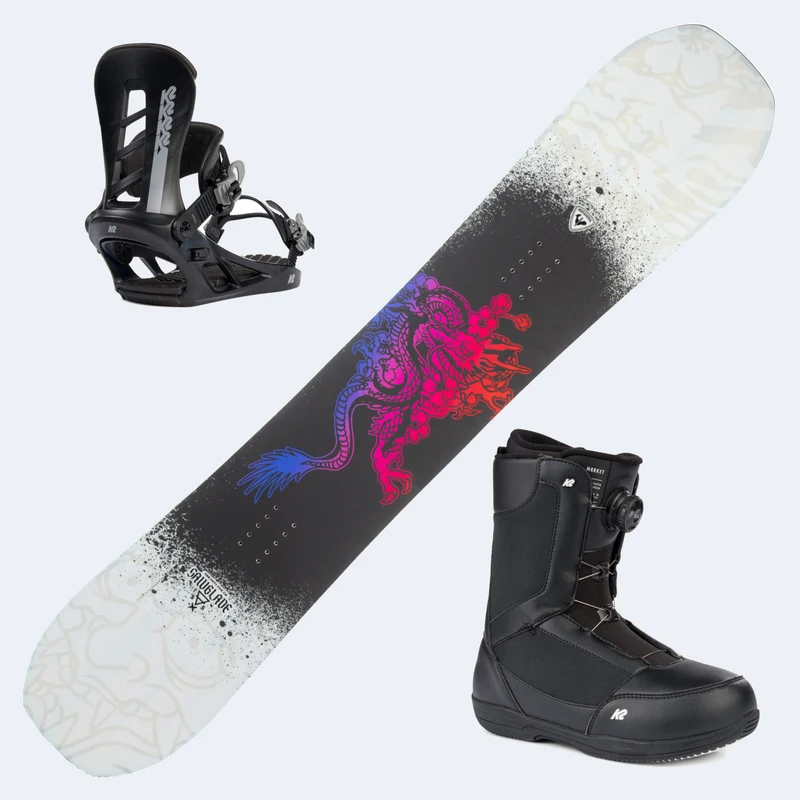 2026 Rossignol Sawblade Snowboard with K2 Market Boots and Poles