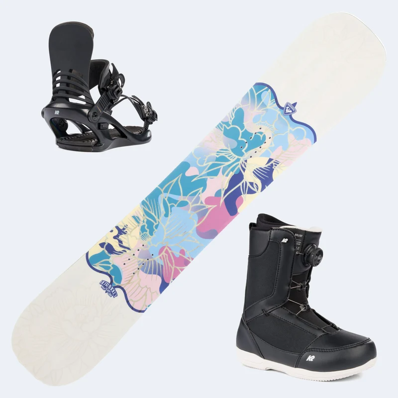 2027 Rossignol Ultraviolet Women's Snowboard with K2 Belief Boots and Poles