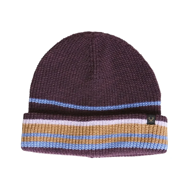 Rojo Super Stripe Beanie - Plum