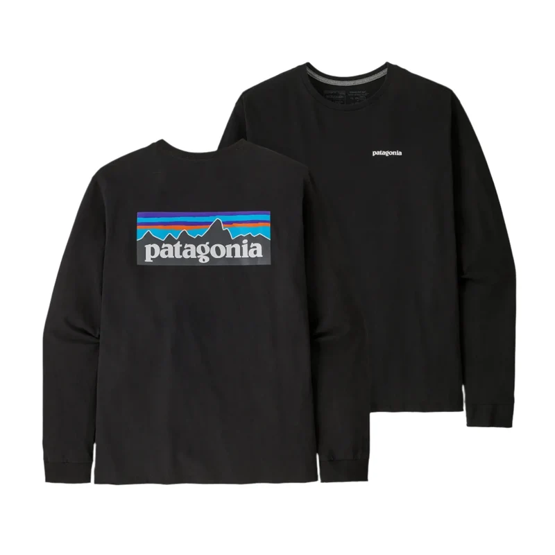 Patagonia P-6 Logo Responsibili-Tee Long Sleeve - Black