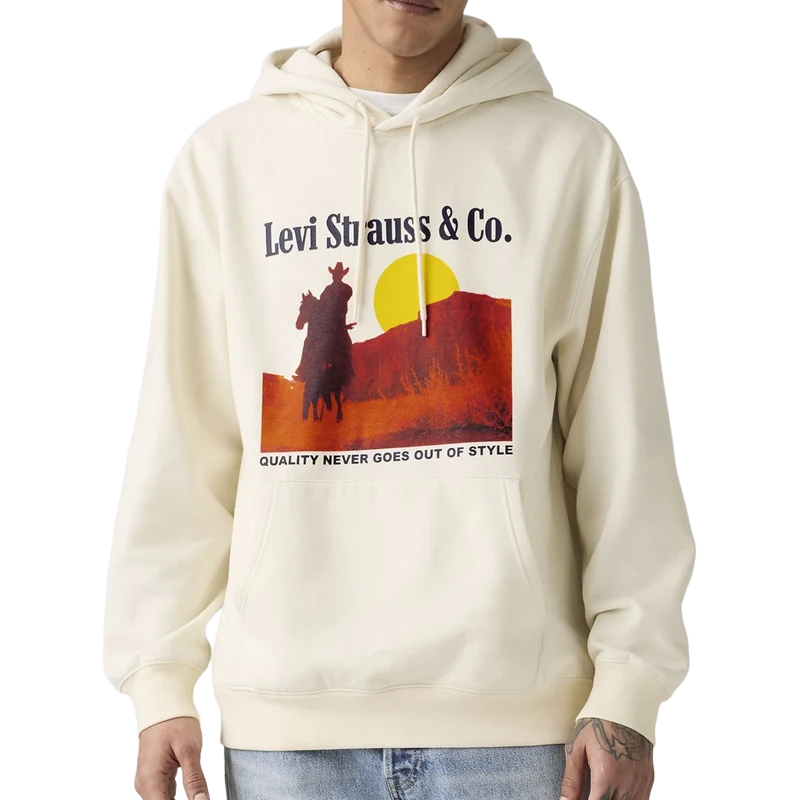 Relaxed Graphic Archical Western Edge Hoodie