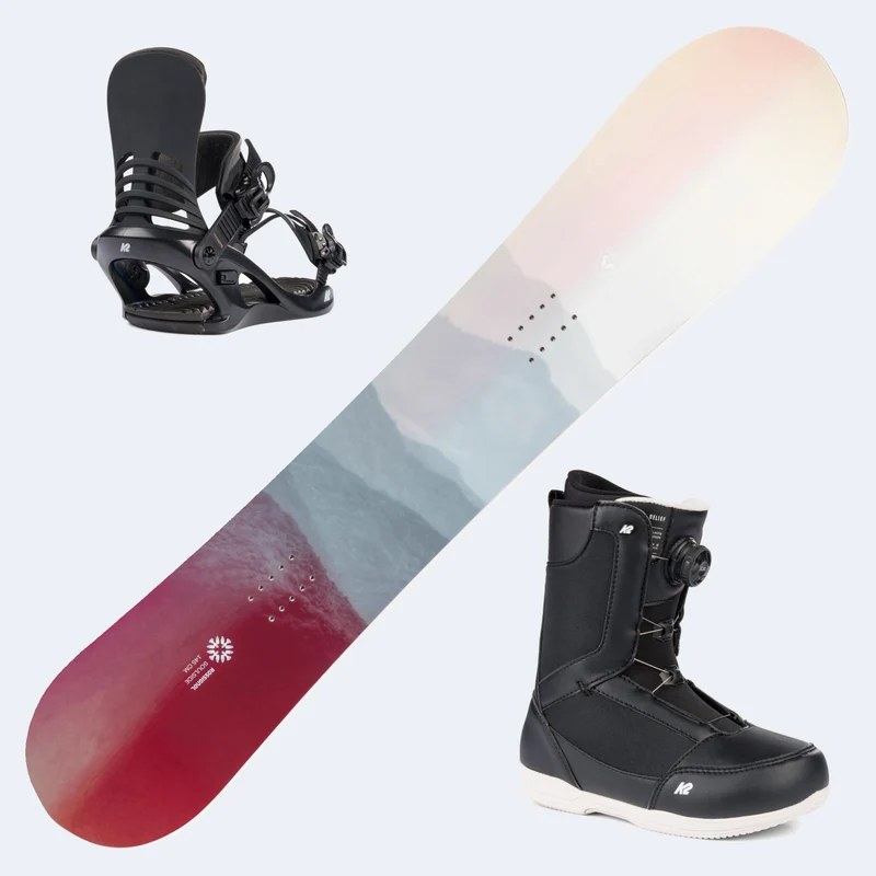 2026 Rossignol Soulside Women's Snowboard with K2 Belief Boots K2 Cassette Bindings