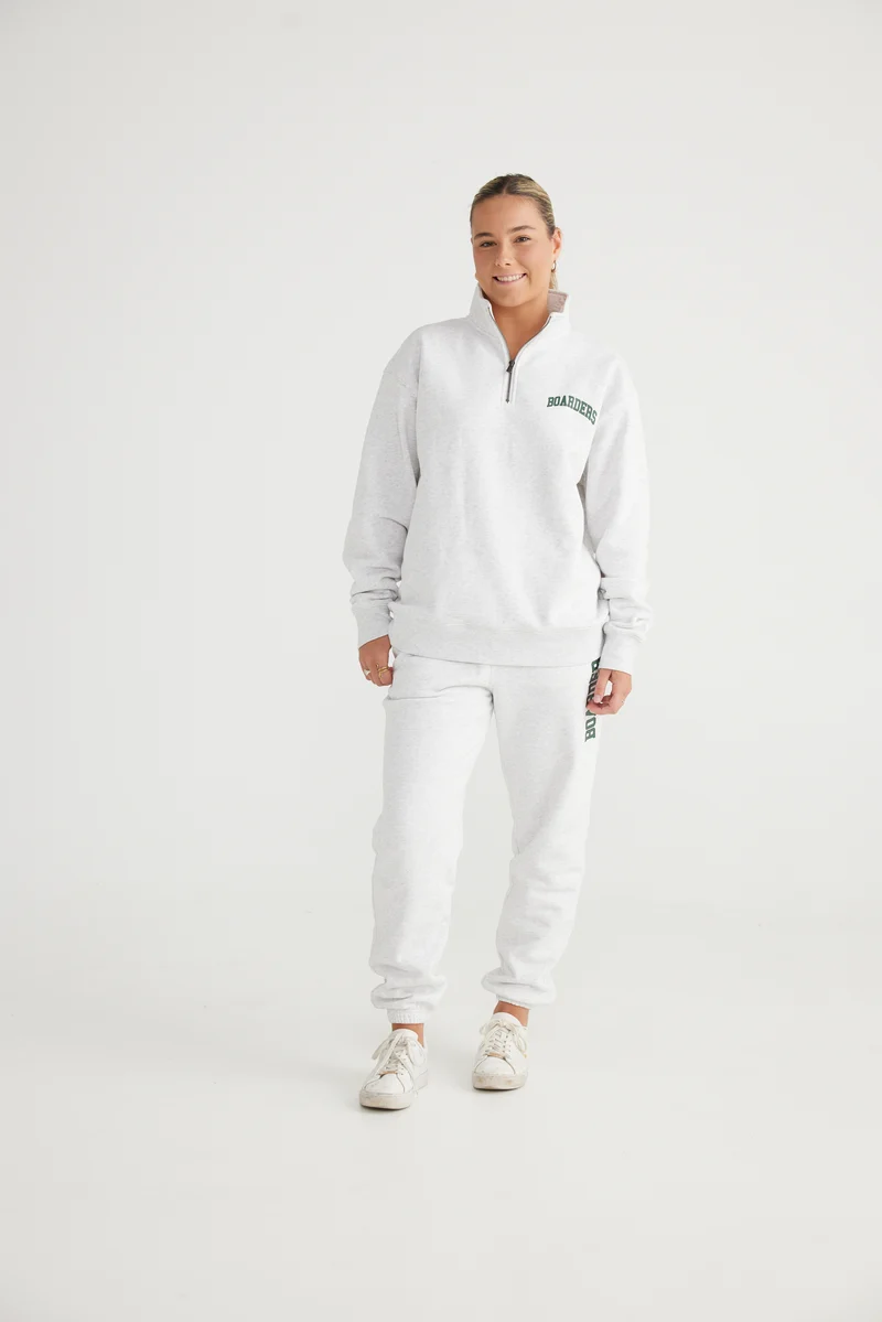 Womens Track Pants White Marle