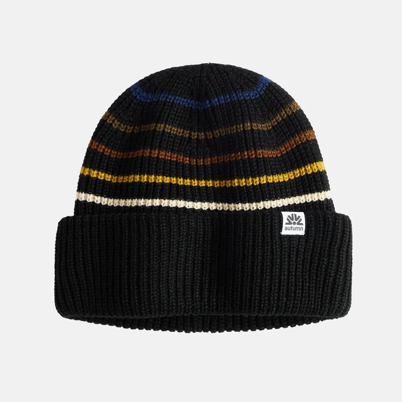 Autumn Retro Beanie - Black
