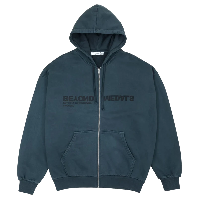 Reverse Logo Zip Hoodie
