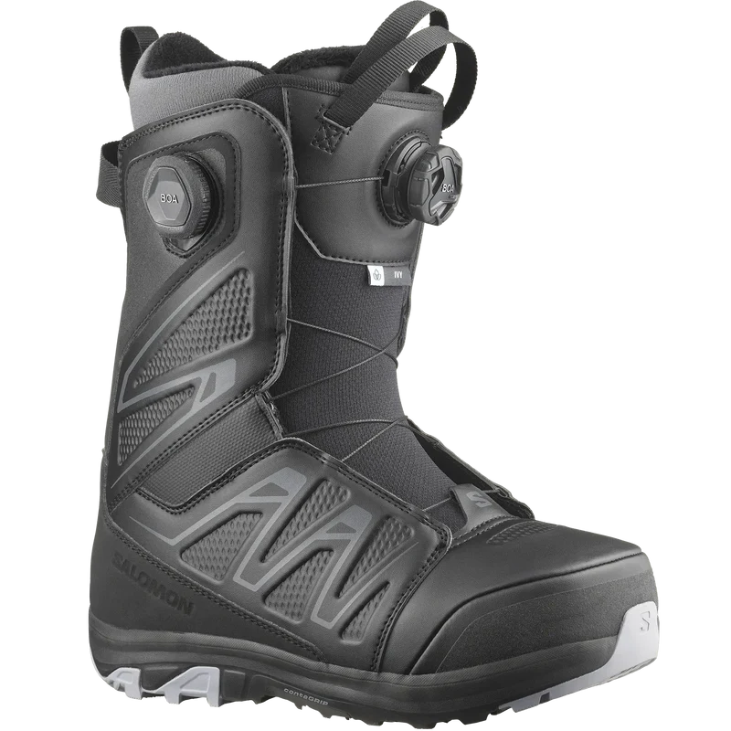 2026 Salomon Ivy BOA SJ BOA Womens Snowboard Boots | Black Lilac Grey