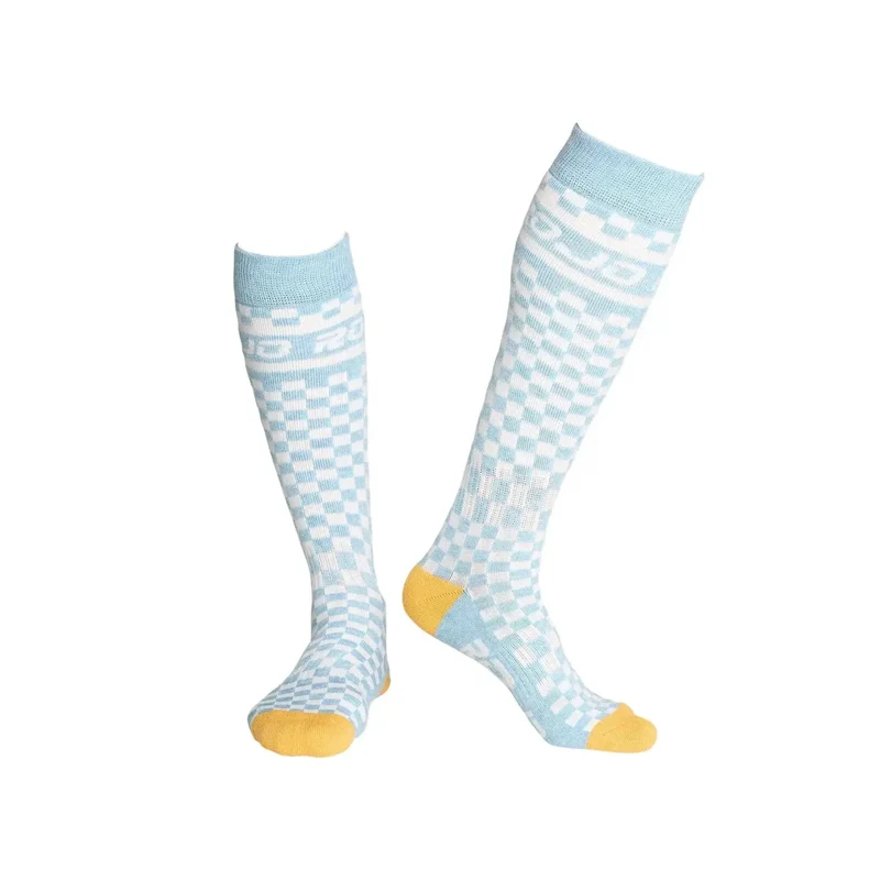 Rojo Checker Socks - Miky Blue