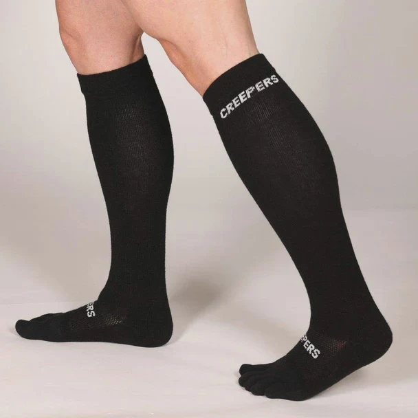 Creepers Merino Over the Calf Toe Socks