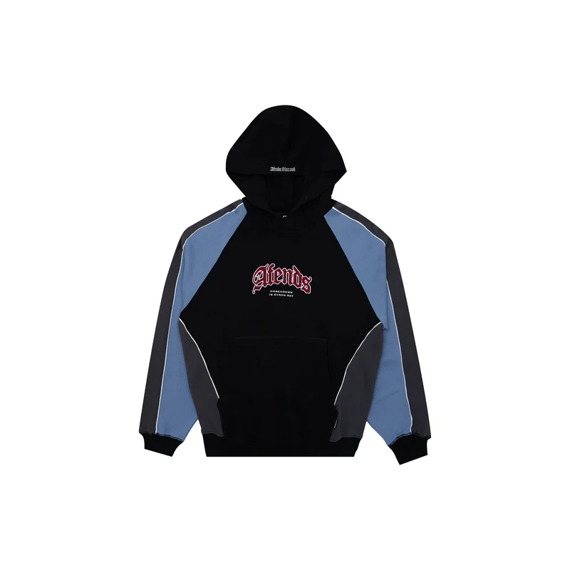 Afends Occupancy Panelled Boxy Hood - Black
