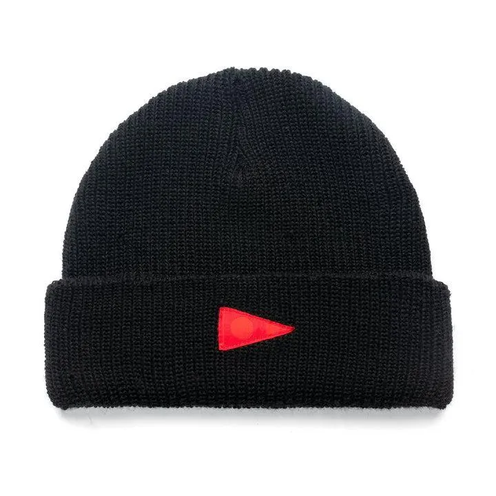 Florence Marine X Burgee Wool Beanie - Black