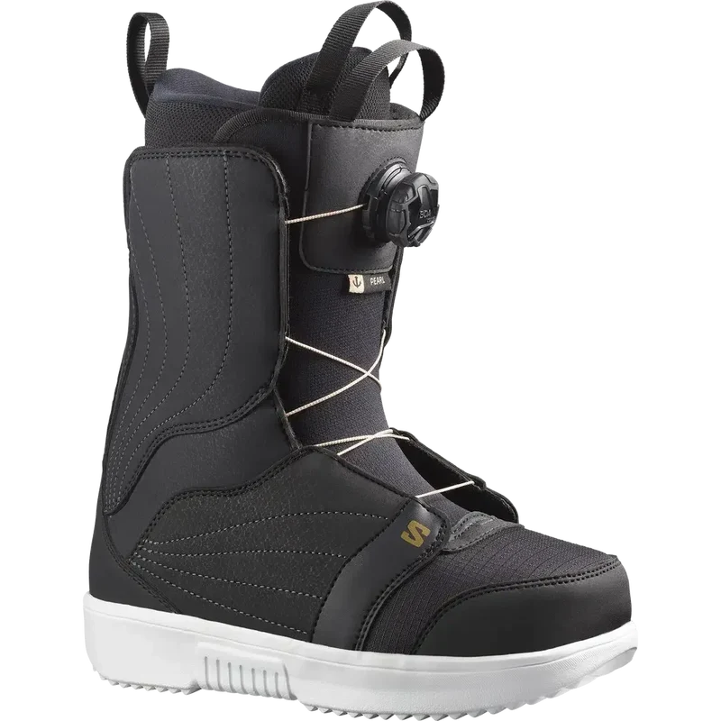 2026 Salomon Pearl BOA Snowboard Boots | Black White Gold