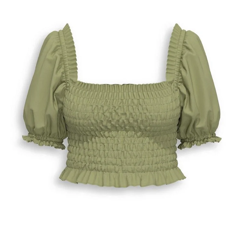 W Rey Smocked SS Blouse