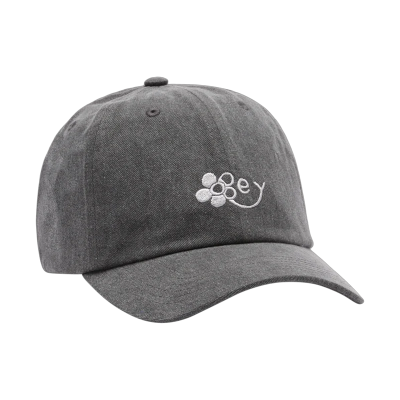 Washed Twill Flower Strap Back Hat
