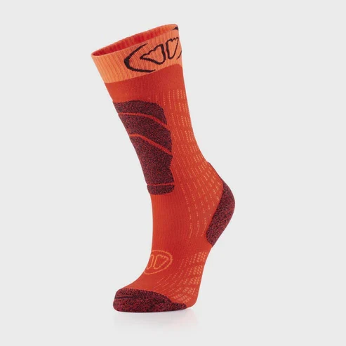 Sidas Merino Junior Ski Socks - Red/Orange
