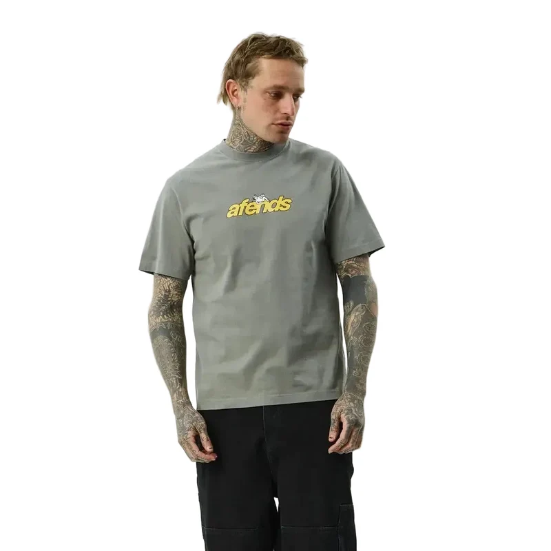 Afends Angel Boy Retro Fit Tee - Washed Sycamore
