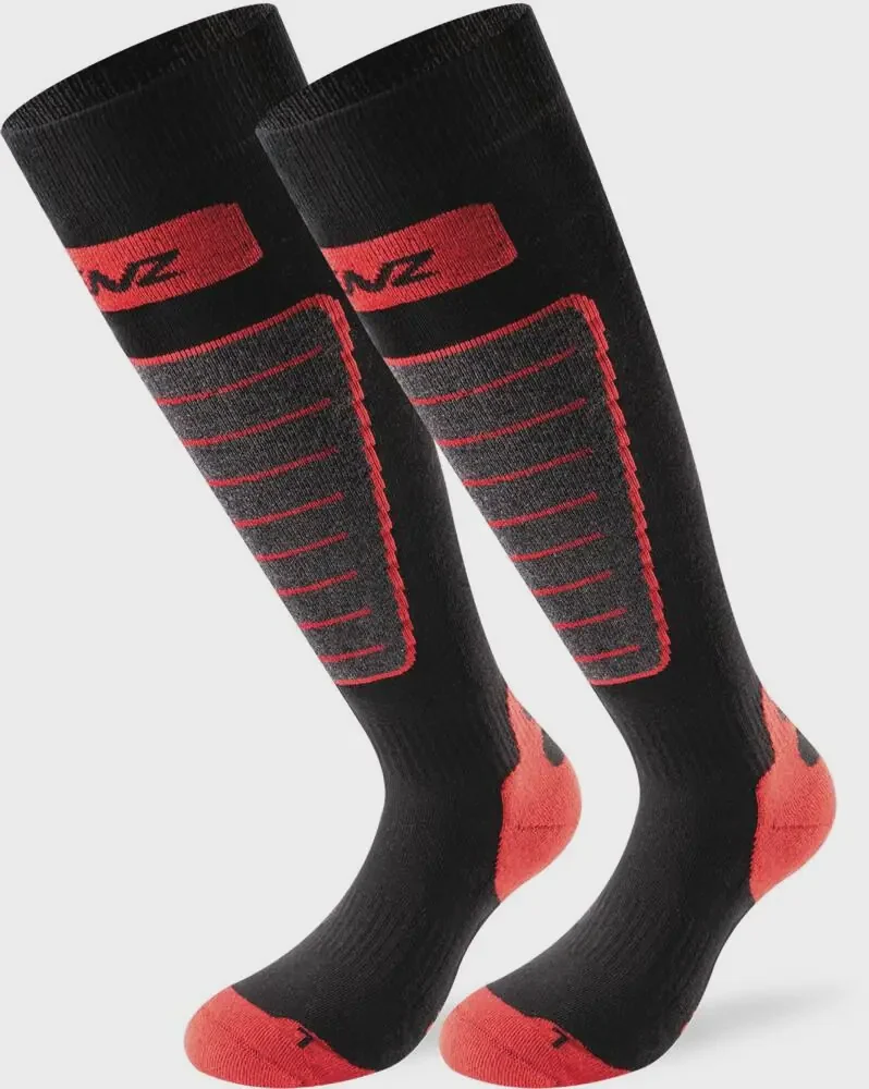 Lenz Skiing 1.0 Socks Black/Grey/Red