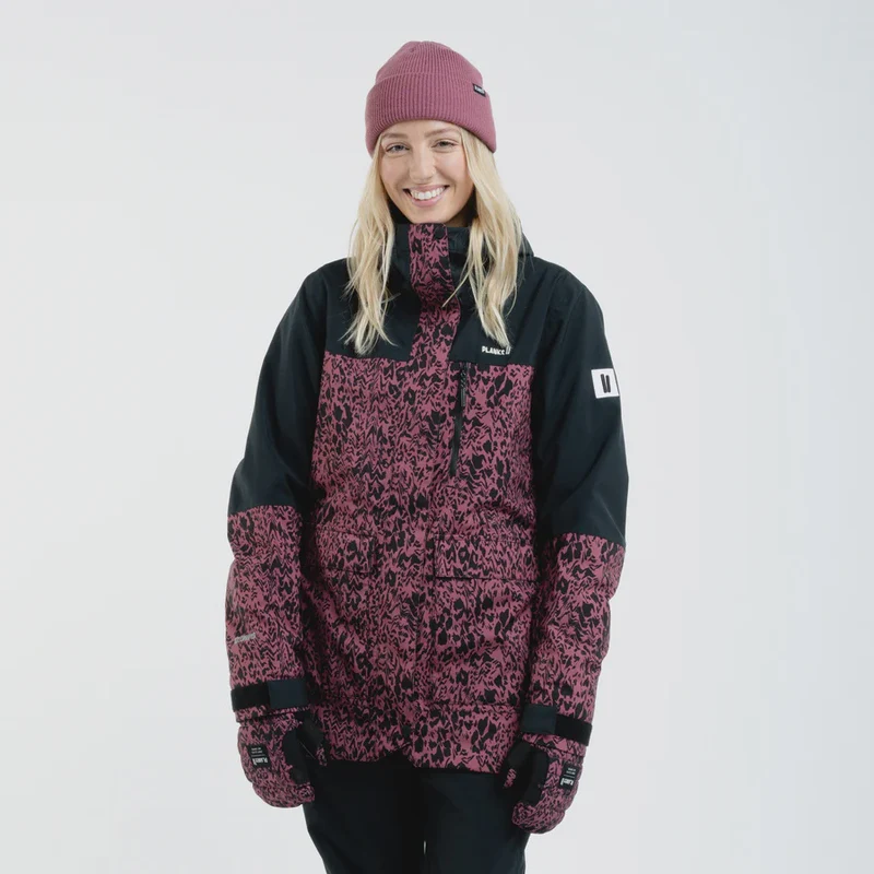 Planks All Time Insulated Women's Jacket - Animal Clay