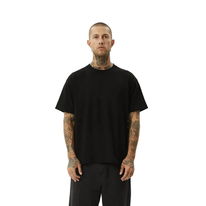 Afends Genesis Heavywight Boxy Tee - Black