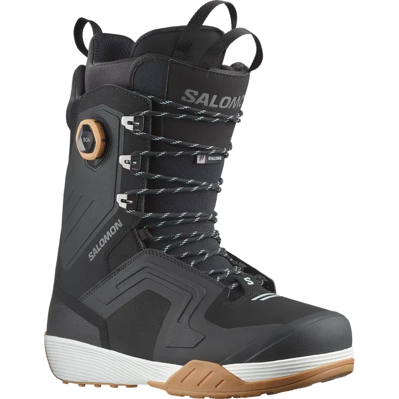 2025 Salomon Dialogue Lace SJ BOA Snowboard Boots | Black White