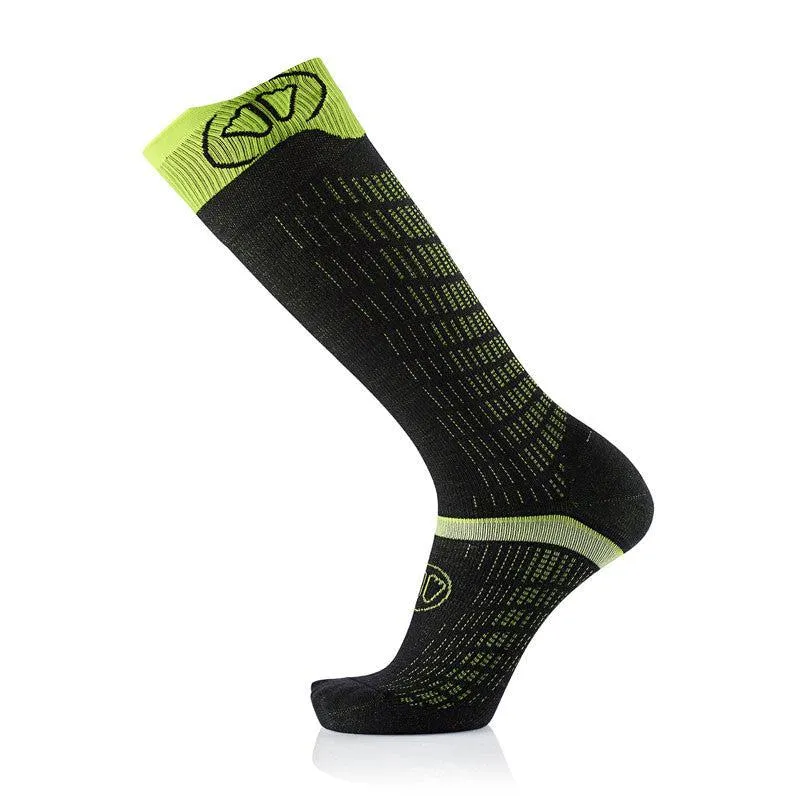 Sidas Merino Performance Snow Socks - Black / Yellow