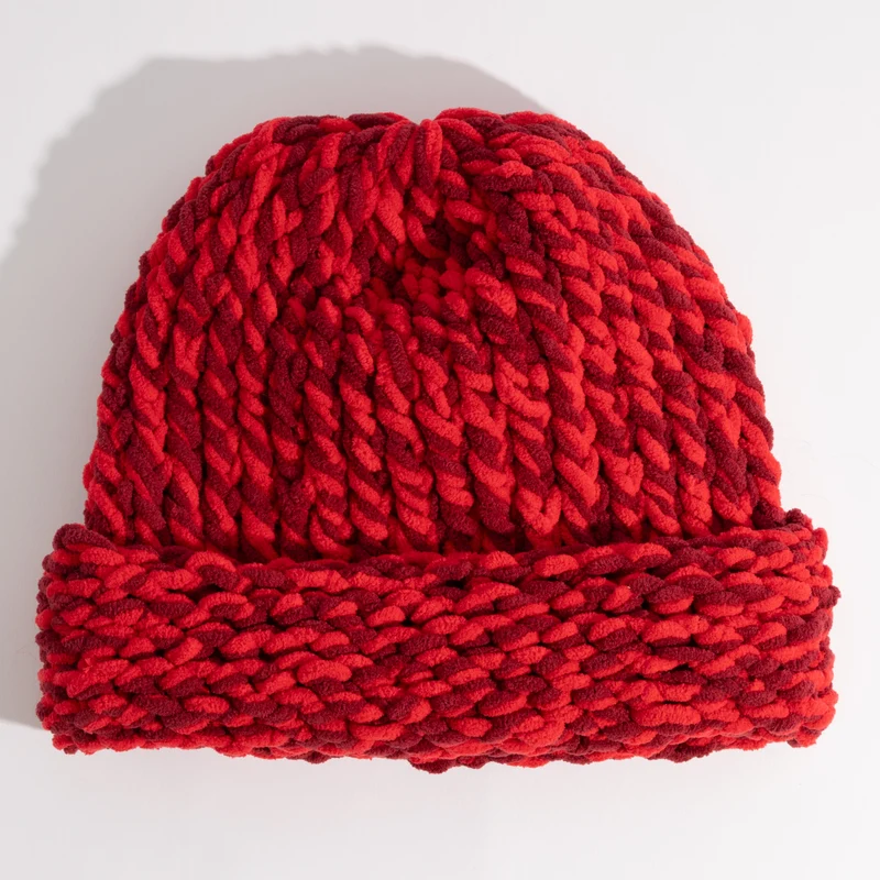 Lampshade - Cuffed Beanie red marl