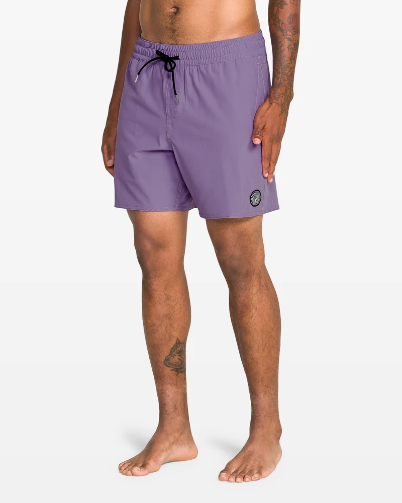 Lido Solid Trunk 16" Boardshorts - Violet
