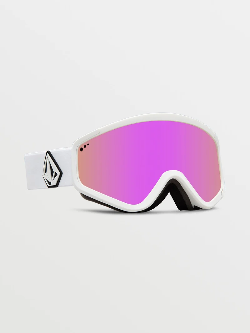 Attunga Matte White Goggle - Pink Chrome