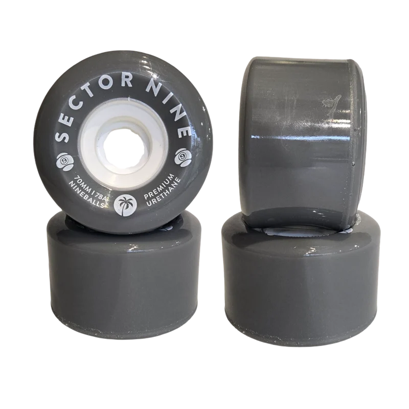 Sector 9: 70mm 78a Nineballs Longboard Wheels (Gray Ghosts)