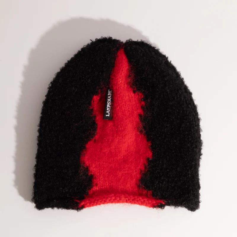 Lampshade - Ribbon Beanie black/red