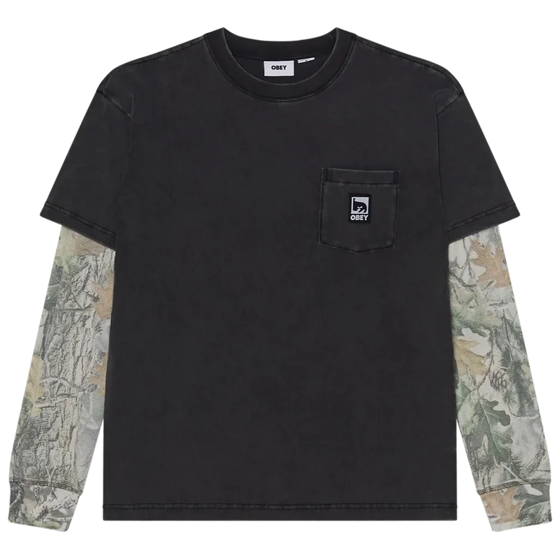 Obey Post 2Fer Knit L/S Top