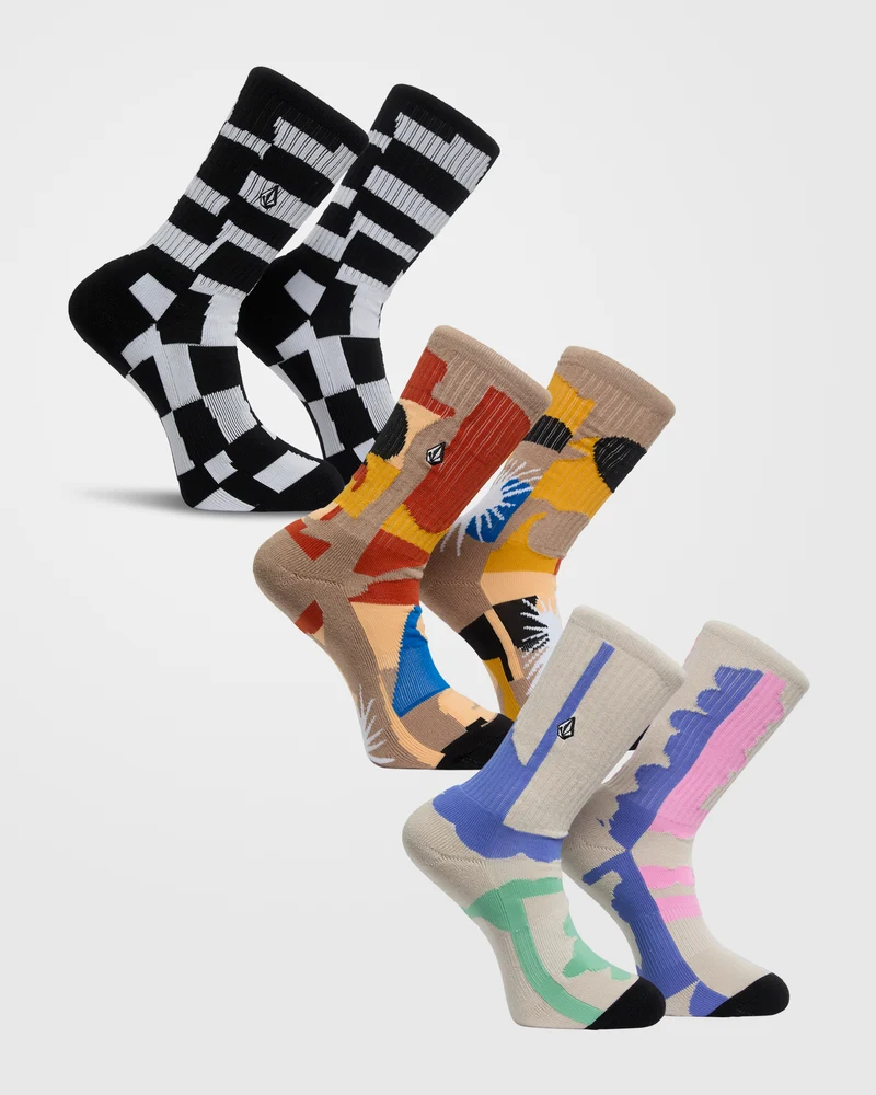 Carrau Print Mixer Socken (3 pack) - Multi