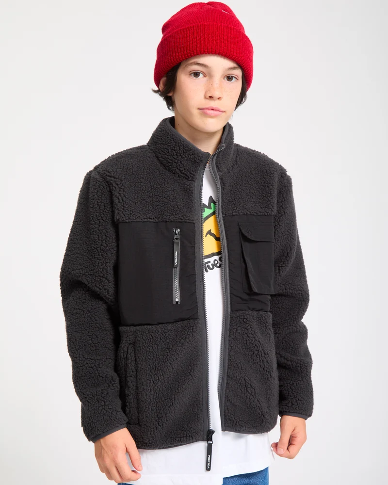 Storm Stone Zip Sherpa - Asphalt Black - (KINDER)