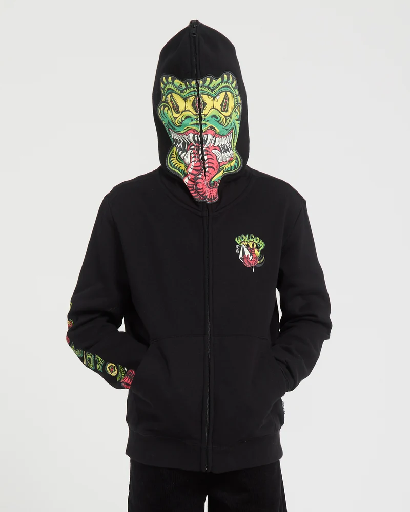 Snaky Zip Hoodie - Black - (KINDER)