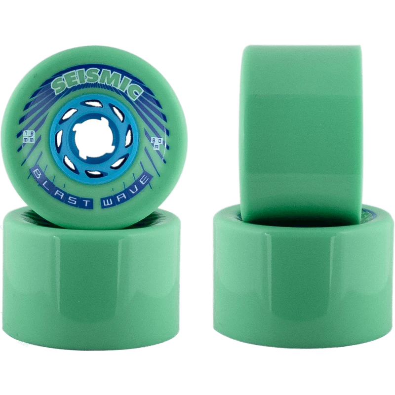 Seismic: 78mm 80a Blast Wave Longboard Skateboard Wheel (Mint)