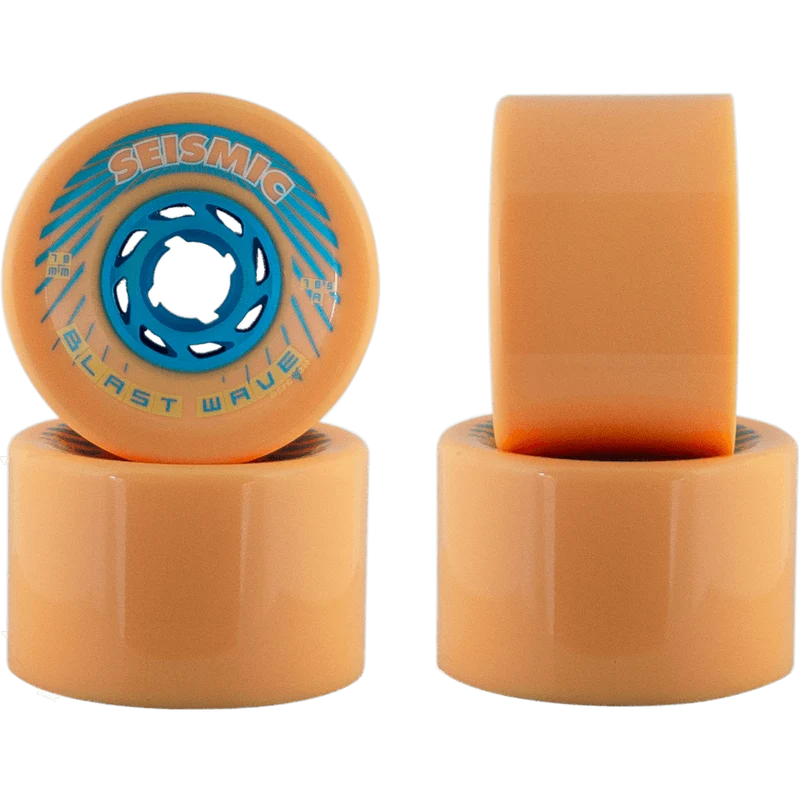 Seismic: 78mm 78.5a Blast Wave Longboard Skateboard Wheel (Mango)