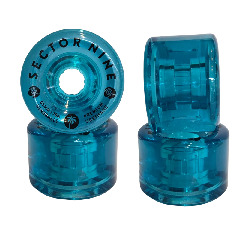 Sector 9: 65mm 78a Nineballs Longboard Skateboard Wheels (Blueberries)
