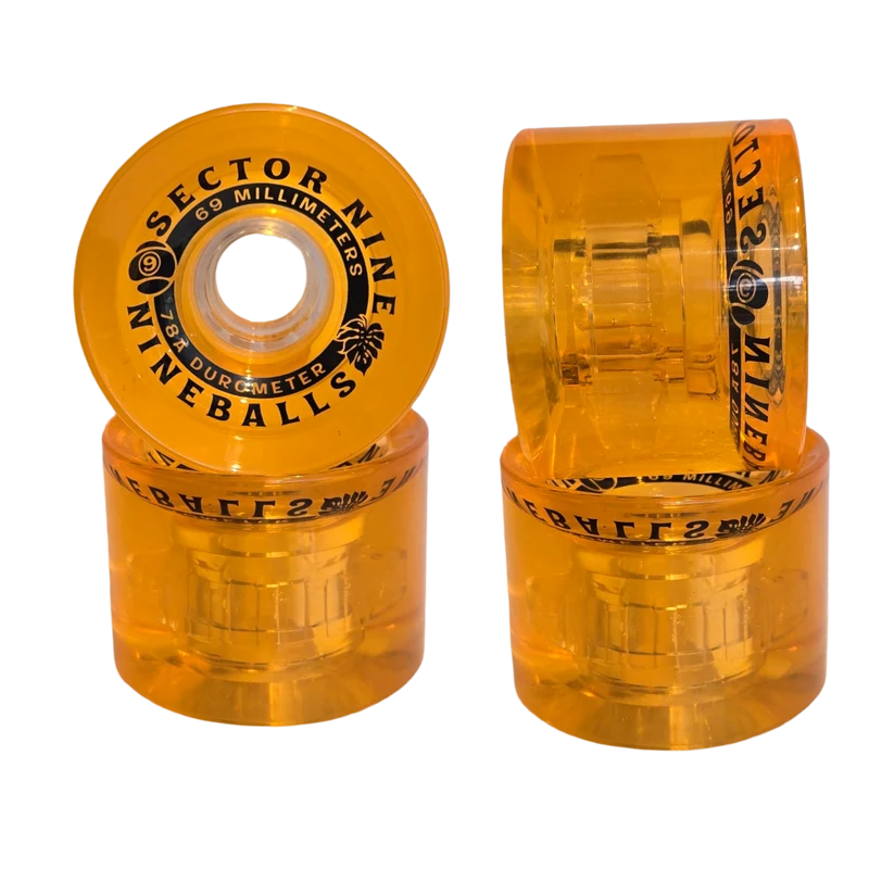 Sector 9: 69mm Nineballs 78a Longboard Skateboard Wheels (OrangeSicles)