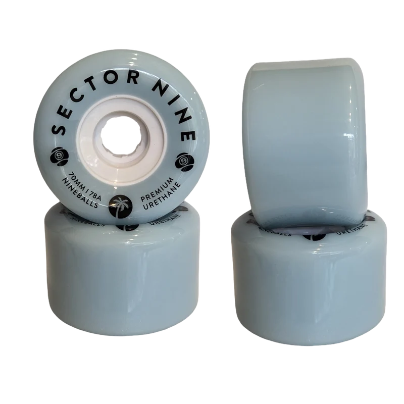 Sector 9: 70mm 78a Nineballs Longboard Wheels (Powder Blues)