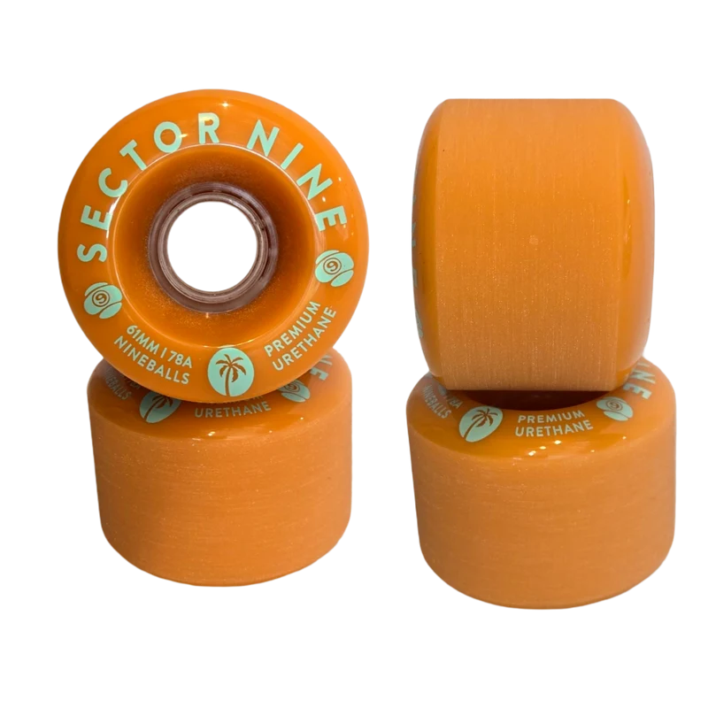 Sector 9: 61mm 78a Nineballs Longboard Wheels (Creamsicles)