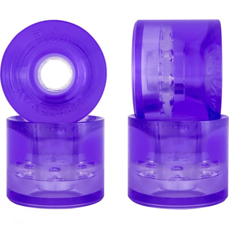 Seismic: 68mm 82a 3dm Avalon Clear Longboard Wheels (Clear Purple)