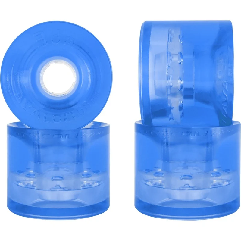 Seismic: 68mm 80a 3dm Avalon Clear Longboard Wheels (Clear Blue)