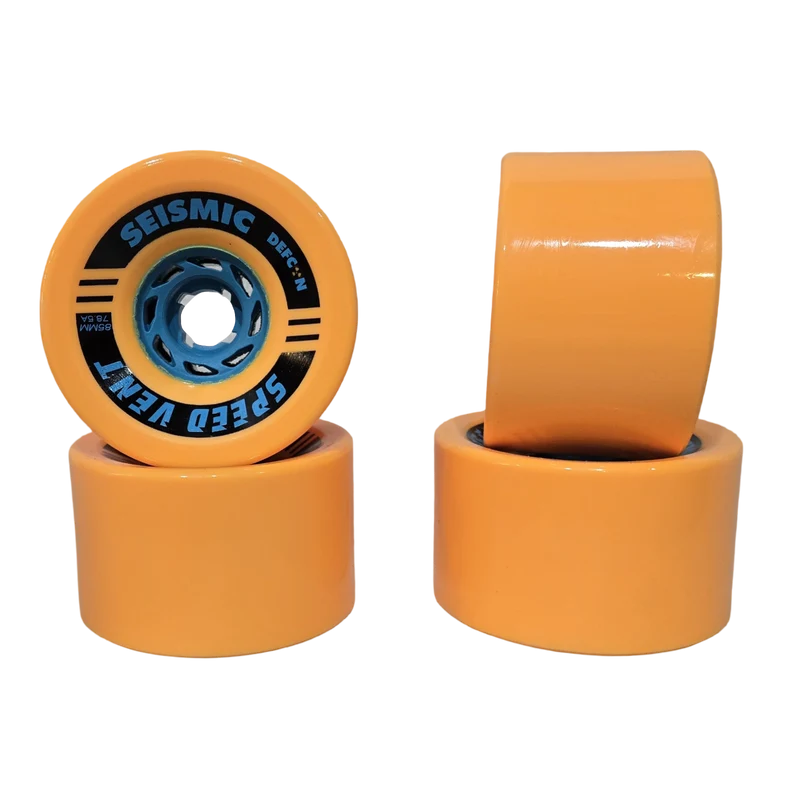 Seismic: 85mm 78.5a Speed Vent Defcon Longboard Wheel (Mango)